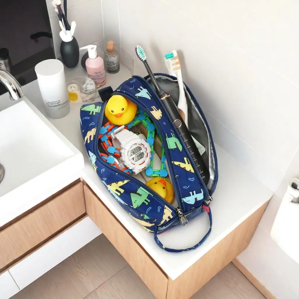 CAMTOP Travel Toiletry Bag for Kids Cute Swim Bag for Boys Girls Waterproof for Toiletries Accessories Bathroom Stuff