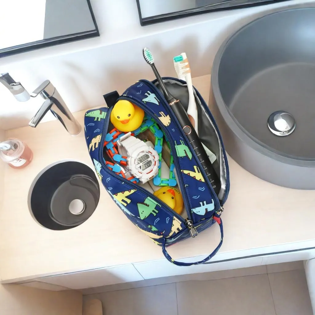 CAMTOP Travel Toiletry Bag for Kids Cute Swim Bag for Boys Girls Waterproof for Toiletries Accessories Bathroom Stuff