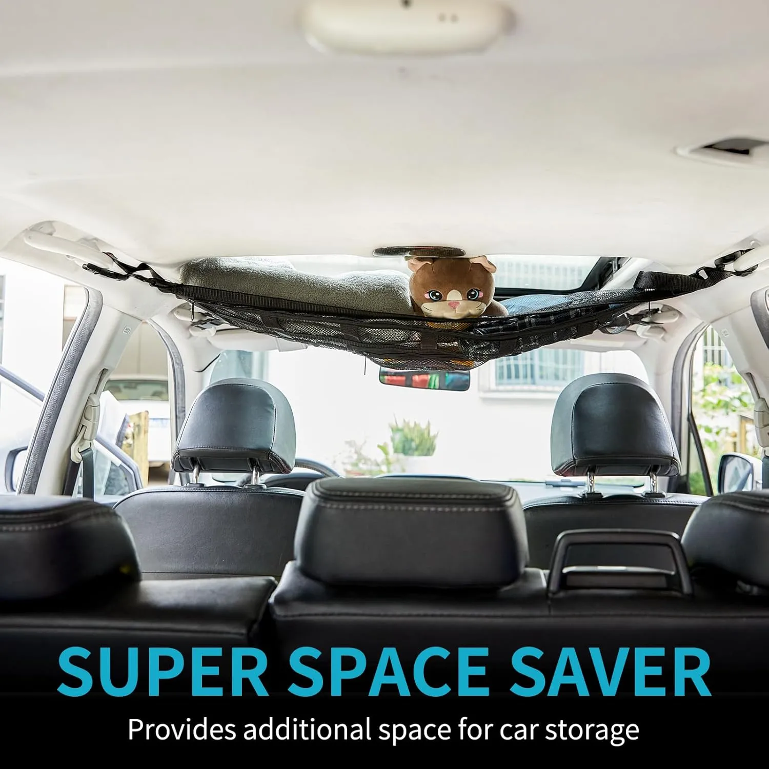 Car Ceiling Cargo Net - 31.5"*21.6" Car Ceiling Storage,Effortless Cargo Organization, Heavy-Duty Load Capacity, Secure & Reliable Design
