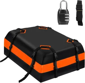 Car Roof Bag Rooftop top Cargo Carrier Bag 21 Cubic feet Waterproof for All Cars with/Without Rack with Anti-Slip, Car Rooftop Cargo Carrier Bag, Luggage Storage Bag 1 Set