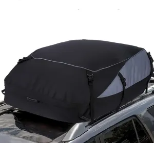 Car Roof Rack Luggage Bag, Rooftop Cargo Carrier Roof Bag Waterproof Vehicle Soft-Shell Roof Luggage, with Lacing Strap, Safety Hook (160 * 110 * 45cm)