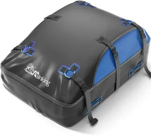 Car Rooftop Cargo Carrier Bag 20 Cubic Feet, 100% Waterproof Roof Bag Top Luggage Carrier for Any Vehicles with/Without Rack Cross Bar, Includes Anti-Slip Mat  4 Door Hooks  Storage Bag  Lock