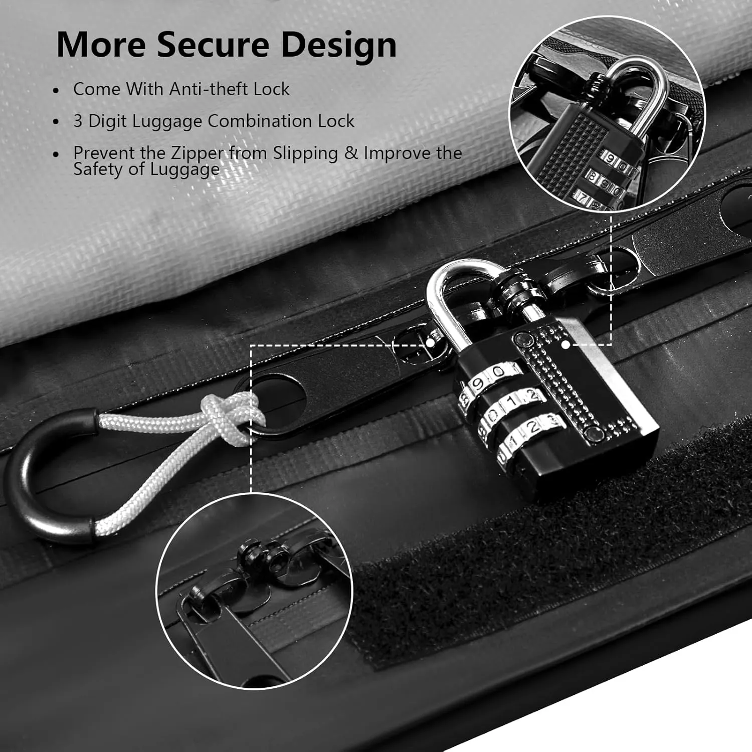 Car Rooftop Cargo Carrier Bag, 30 Cubic Feet Car Roof Cargo Carrier Bag Waterproof for All Vehicle with/Without Rack, Include Anti-Slip Mat, 2 Reinforced Straps, 6 Door Hooks, Luggage Lock