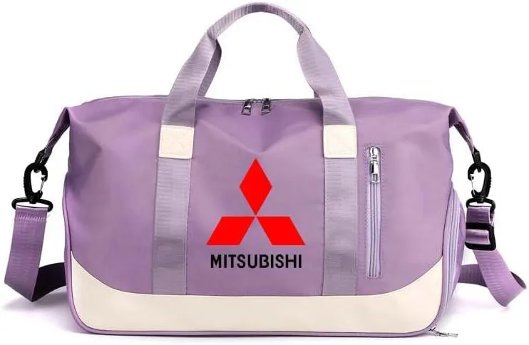 Car Travel Duffel Bag for Mitsubishi ASX Colt Eclipse, Travel Duffle Bag Weekender Bags Travel Bag Weekender Overnight Bag Sports Gym Tote Bag Travel Carry on Bag Accessories,Purple-A