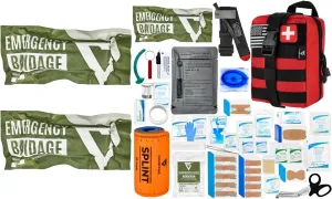 CareTac IFAK First Aid Kit with 2 Additional Emergency Israeli Bandages