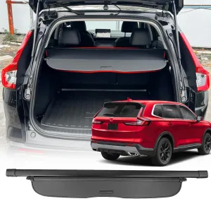 Cargo Cover for Honda CRV 2023 2024 2025 Accessories (Leather), for 2023-2025 Honda CRV Accessories(Include Hybrid) Retractable Trunk Cover Shield Shade Privacy Screen Anti-Theft for CR-V