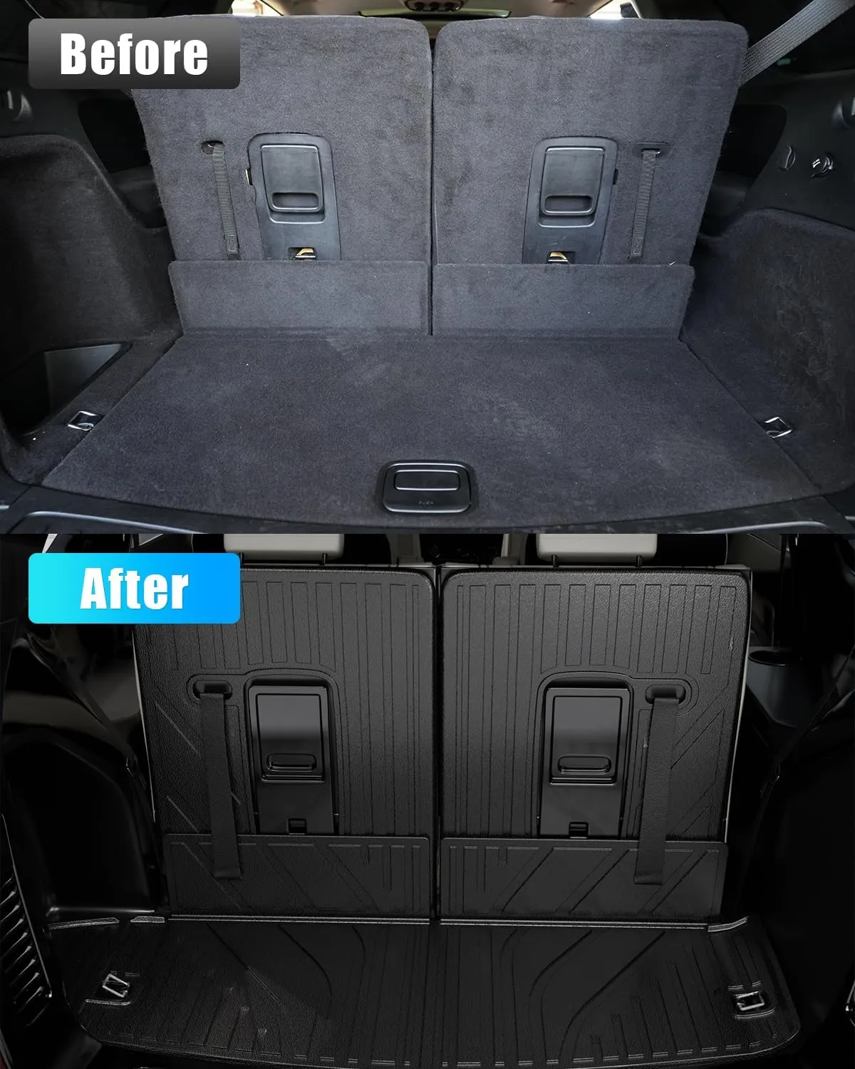Cargo Liner Compatible with 2016-2024 2025 Dodge Durango 6&7 Seater Trunk Mat Cargo Mat All Weather Back Seat Cover Protector 2024 Durango Accessories