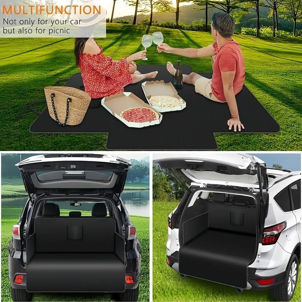 Cargo Liner for Dogs for Mitsubishi Outlander Samurai 2013-2019, Non-Slip Waterproof Pet Cargo Cover Car Boot Protector Dog Trunk Cover Dog Cargo Liner(Black,147 * 105)