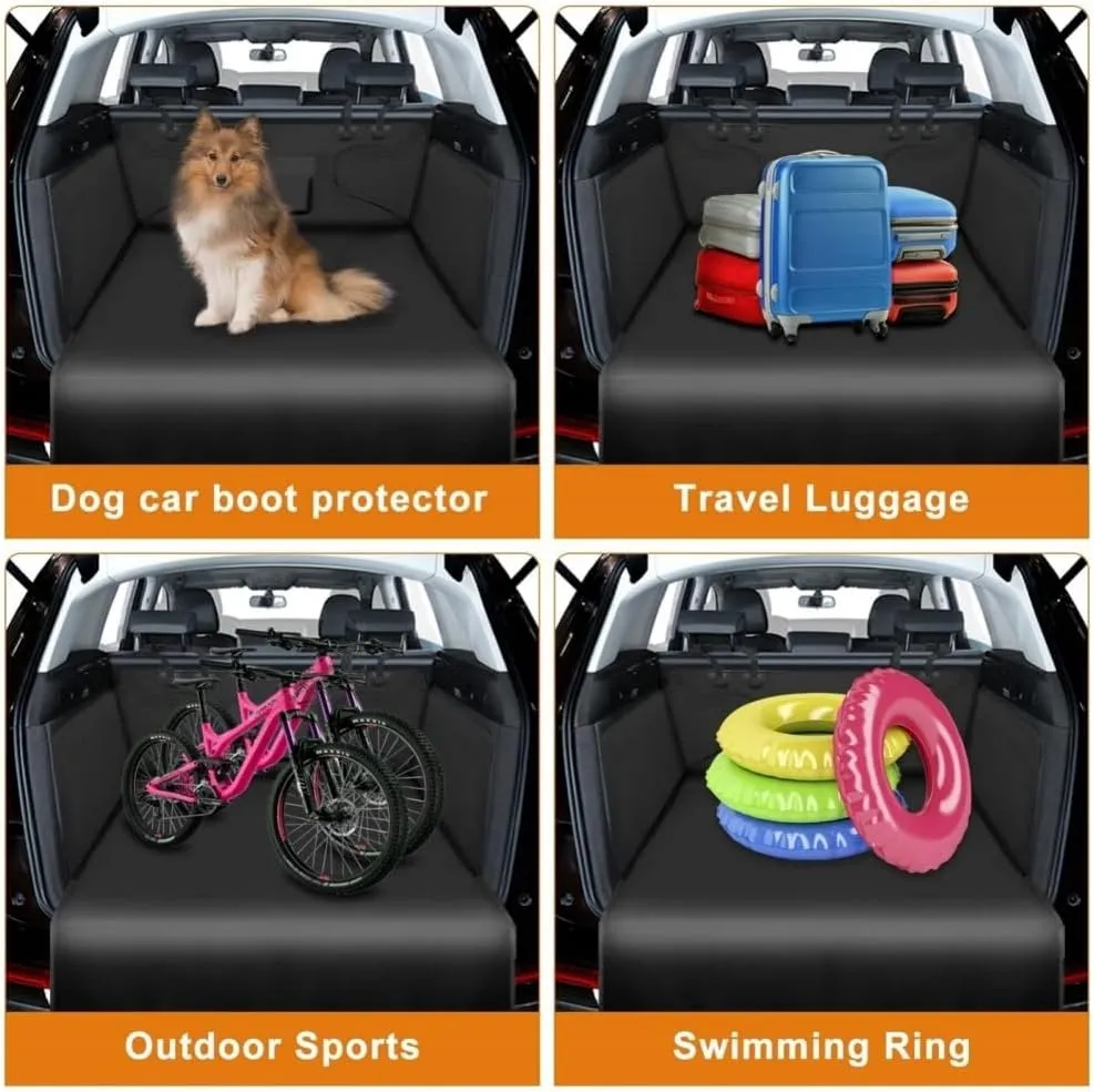 Cargo Liner for Dogs for Mitsubishi Outlander Samurai 2013-2019, Non-Slip Waterproof Pet Cargo Cover Car Boot Protector Dog Trunk Cover Dog Cargo Liner(Black,147 * 105)