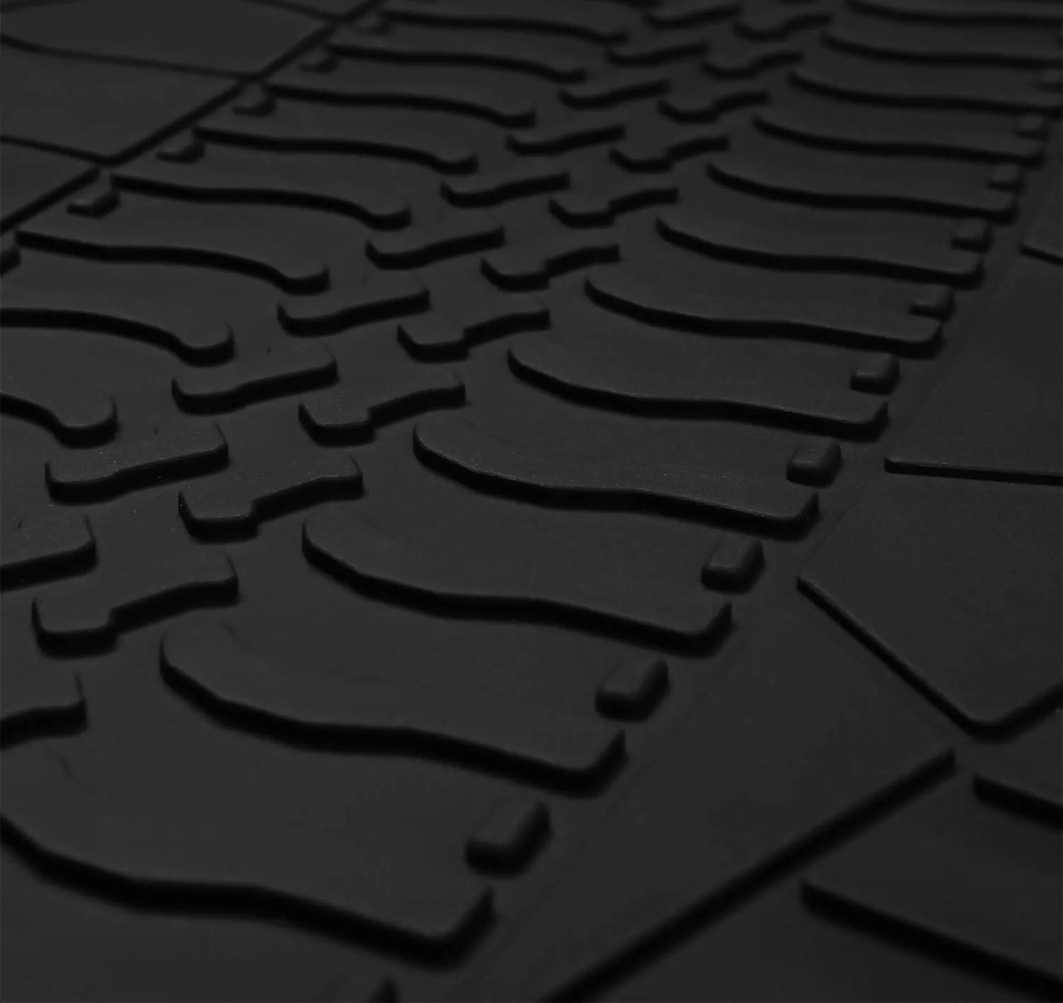Cargo Liners Custom Fit for Jeep Wrangler JL 4x4 Door Sahara Rubicon 2018 2019 2020 2021 2022 2023 2024 2025 Trunk Mats Rubber All Weather with Subwoofer Heavy Duty Odorless - Not Fit 4XE