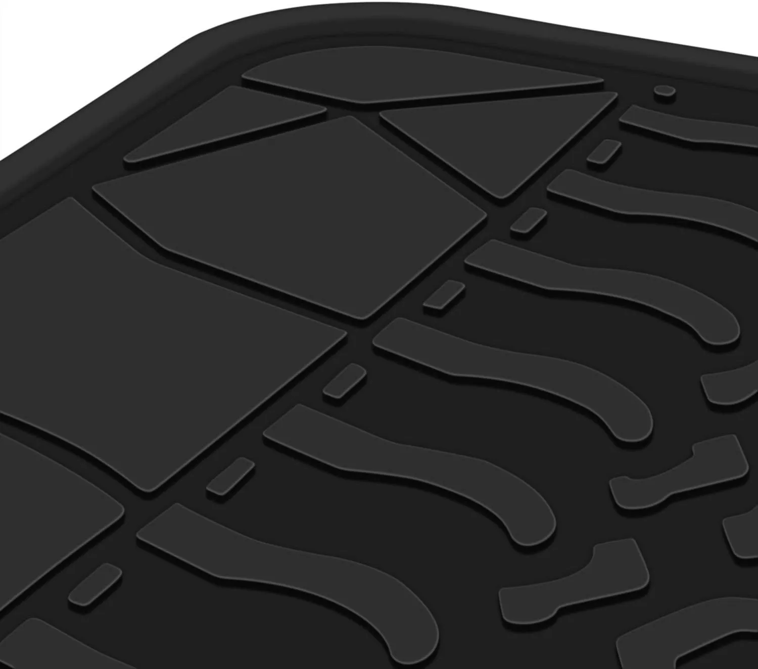 Cargo Liners Custom Fit for Jeep Wrangler JL 4x4 Door Sahara Rubicon 2018 2019 2020 2021 2022 2023 2024 2025 Trunk Mats Rubber All Weather with Subwoofer Heavy Duty Odorless - Not Fit 4XE