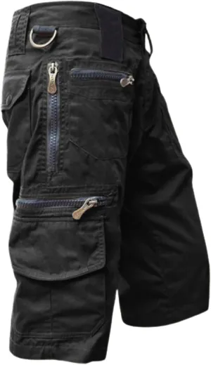 Cargo Shorts for Men 2024 Summer Trendy Tactical Work Shorts with Zipper Pockets Outdoor Hiking Jogging Bermuda Short