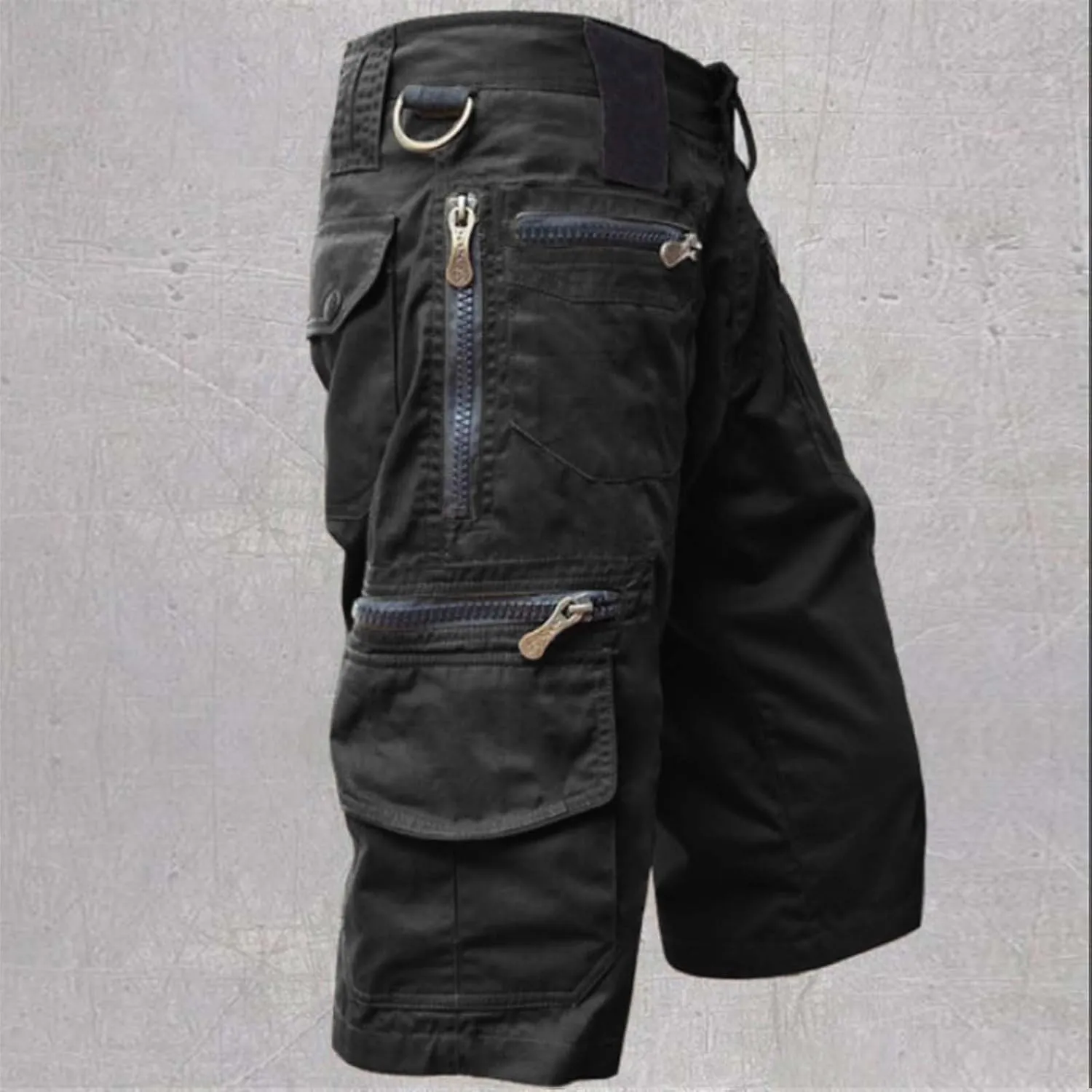 Cargo Shorts for Men 2024 Summer Trendy Tactical Work Shorts with Zipper Pockets Outdoor Hiking Jogging Bermuda Short