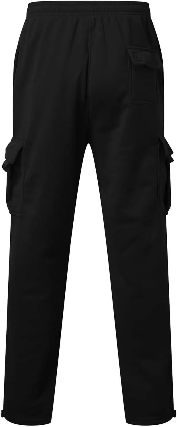 Cargo Sweatpants for Men Sports Casual Stretch Elastic Waist Drawstring Trousers Loose Fit Joggers with Pockets