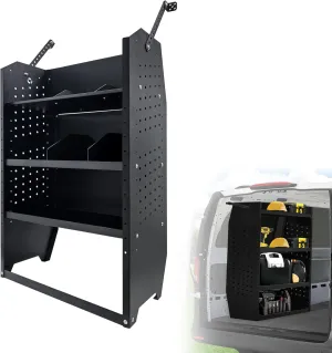 Cargo Van Shelving Storage System Low/Mid/High Roof Steel Van Shelves Fit for Ford Transit,GM,NV,Promaster,Sprinter and Metris,32" W x 46" H x 13" D