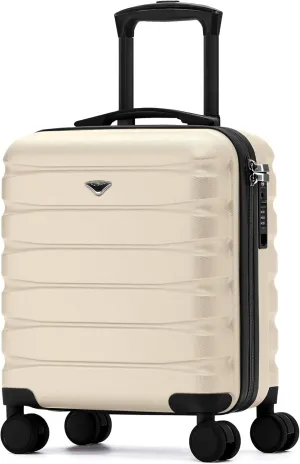 Carry On Suitcase 18x14x8 Hardside Built In TSA Lock & USB Port Lightweight Luggage Silent Double Spinner Wheels Maximum Underseat Carry-On Bag For American & United Approved Airlines