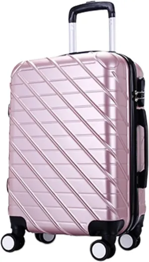 Carry-on Suitcase Luggage Carry On Luggage with Spinner Wheels Luggage Travel Suitcase Hardshell Lightweight Carry-on Suitcases Carry On Luggages,Sliver-24inch (Roze 20inch)