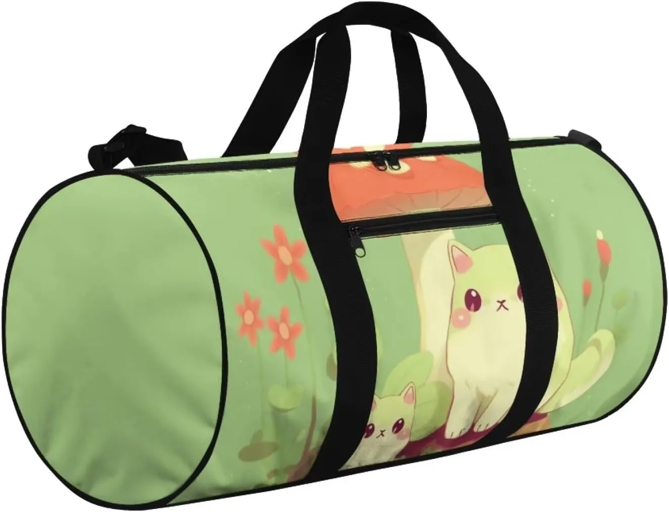 Cat Mushroom Carry-on Garment Bag Large Duffel Bag Suit Travel Bag Weekend Bag Flight Bag