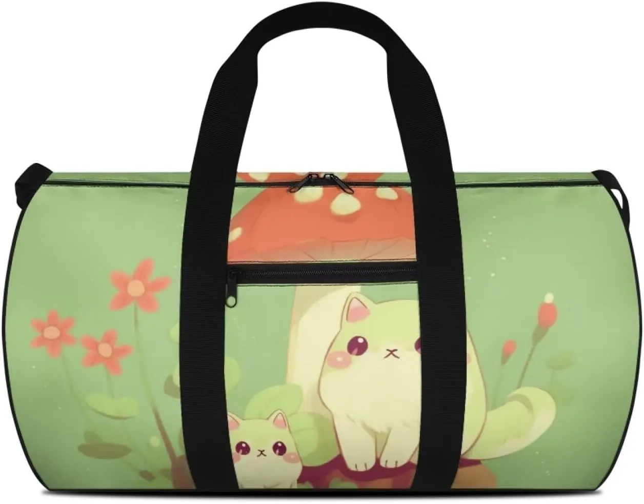 Cat Mushroom Carry-on Garment Bag Large Duffel Bag Suit Travel Bag Weekend Bag Flight Bag