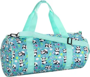 Choco Mocha Kids Duffle Bag Girls - Panda Weekender Overnight Bags for Little Girl Dance Bag Ages 6-8, Green
