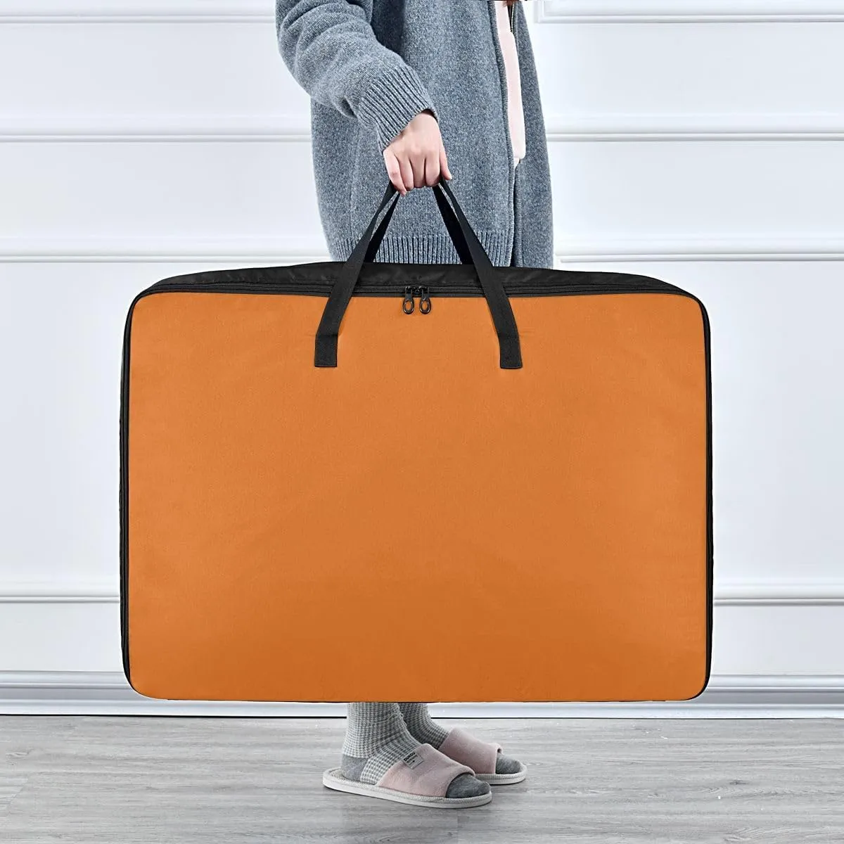 Chocolate Storage Bags, 27.5x19.7x11 In, Garment Storage Organizer Travel Cargo Duffel Bags Zippered Storage Bag for Moving