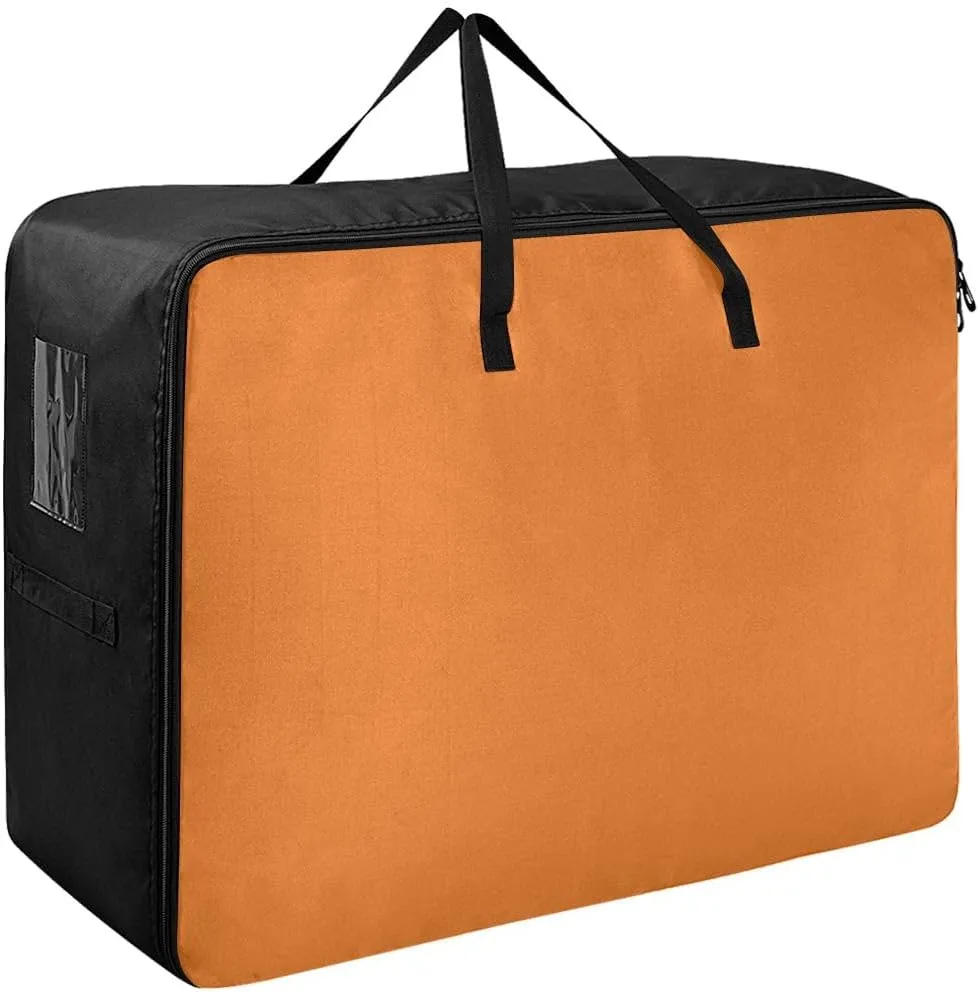 Chocolate Storage Bags, 27.5x19.7x11 In, Garment Storage Organizer Travel Cargo Duffel Bags Zippered Storage Bag for Moving