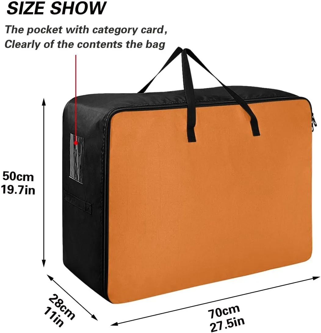 Chocolate Storage Bags, 27.5x19.7x11 In, Garment Storage Organizer Travel Cargo Duffel Bags Zippered Storage Bag for Moving