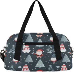 Christmas Cute Dwarf Kids Duffle Bag for Boys Girls Overnight Travel Bag Kids Duffel Bags Ballet Weekender Bag for School Gym Sport Sleepover Carry On Bag
