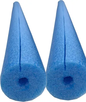 Clamp On Foam Jumbo 60" Noodles for Padding or Bumpers-Cargo Racks 2 Pack (Blue)