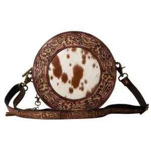 Classic Country Hand-Tooled Round Bag