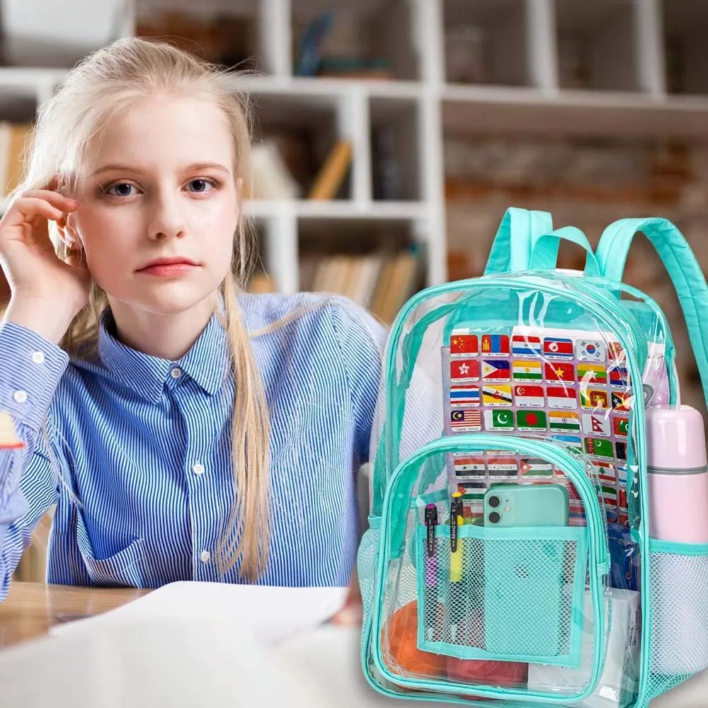 Clear Backpack, Transparent Bookbag Heavy Duty See Through Backpacks