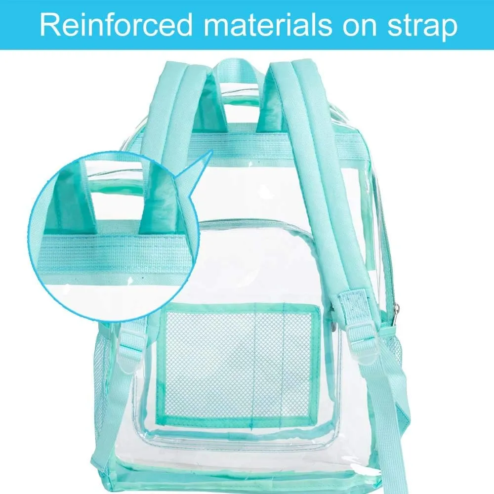 Clear Backpack, Transparent Bookbag Heavy Duty See Through Backpacks
