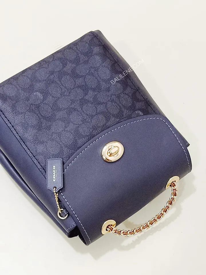 Coach Parker Convertible Backpack In Signature Canvas Midnight Navy