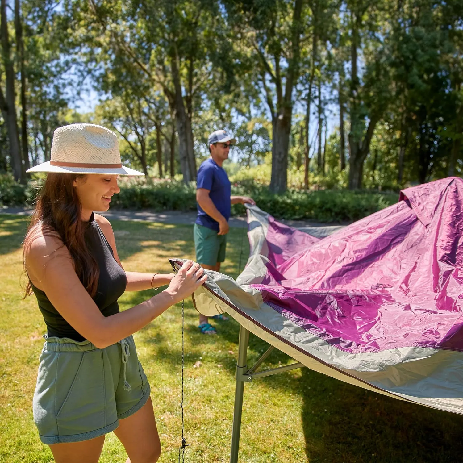 Coleman Oasis Instant Pop-Up Canopy Tent with Side Wall Attachment 10x10ft/13x13ft Portable Shelter with One-Push Setup & Takedown Robust Frame with Wheeled Carry Bag