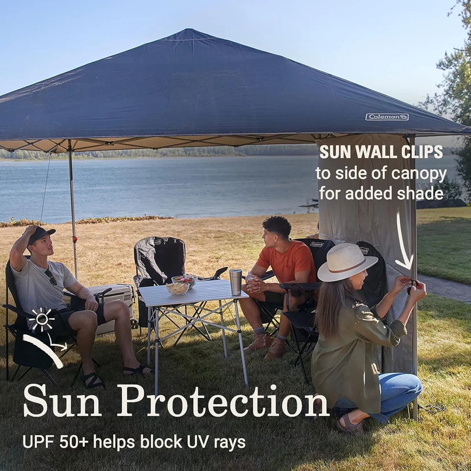 Coleman Oasis Lite Pop-Up Canopy Tent with Wall Attachment Lightweight & Portable Shelter with Easy Setup & Takedown Great for Campsite Backyard Tailgates Beach Sports & More