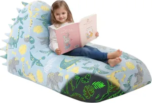 COMAX Dinosaur Bean Bag Chairs for Kids 8-12, Large Kid Beanbag Chair with Filler, Big Toddler Lounge Bean Chair, Children Lazy Floor Lounger for Girls Boys, Blue Dinosaur