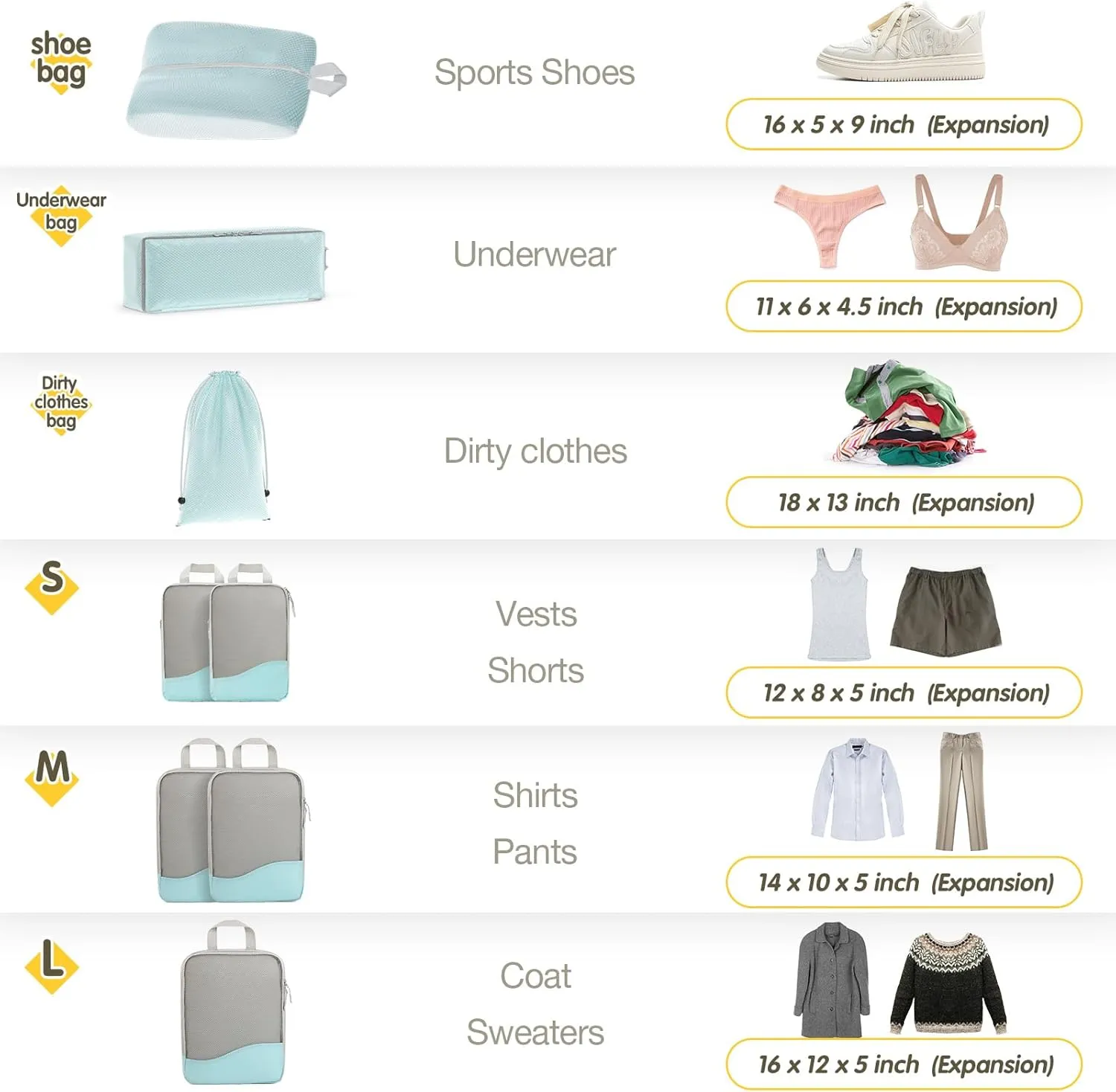 Compression Packing Cubes 8 Set, Dual Zipper Compression Packing Cubes for Travel, See-Through Mesh Packing Bags for Suitcases, packing cubes with shoe bag