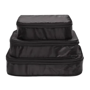 Compression Packing Cubes – Recycled Nylon – 3 pcs – Black