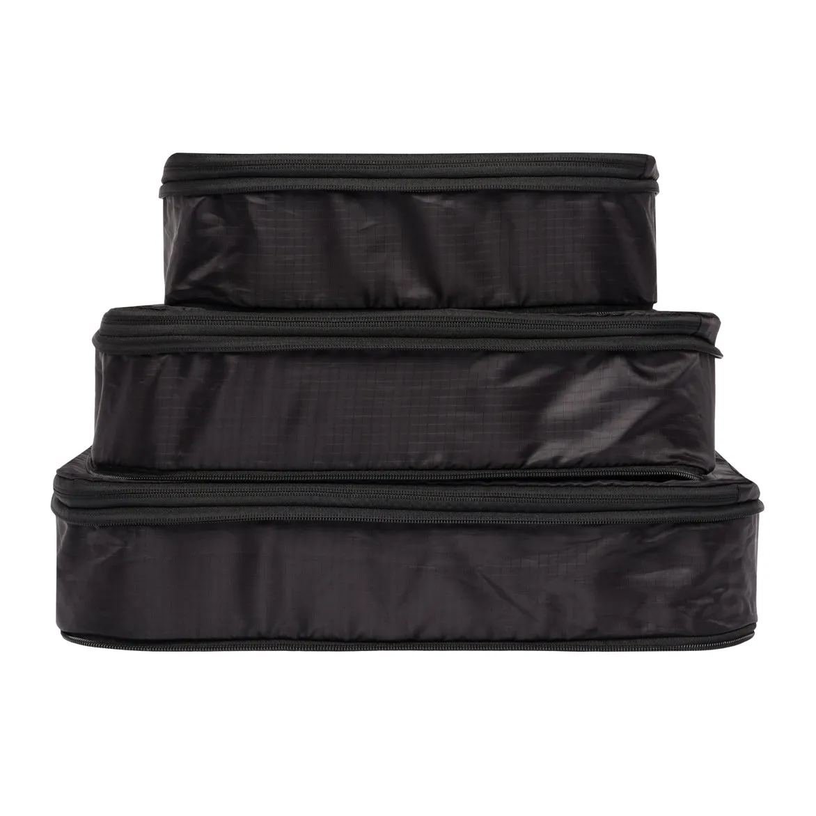 Compression Packing Cubes – Recycled Nylon – 3 pcs – Black