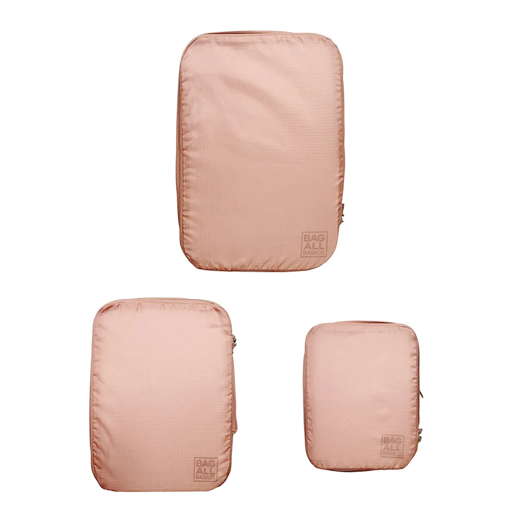 Compression Packing Cubes – Recycled Nylon – 3 pcs – Pink/Blush