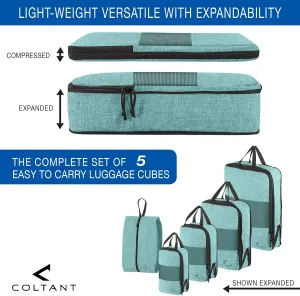 Compression Packing Cubes Travel Luggage-Organizer Set Packs More in Less Space