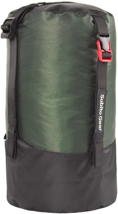 Compression Sack, Lightweight Water Resisting Sleeping Bag Stuff Sack Rainproof Polyester Storage Bag for Camping, Hiking, Backpacking