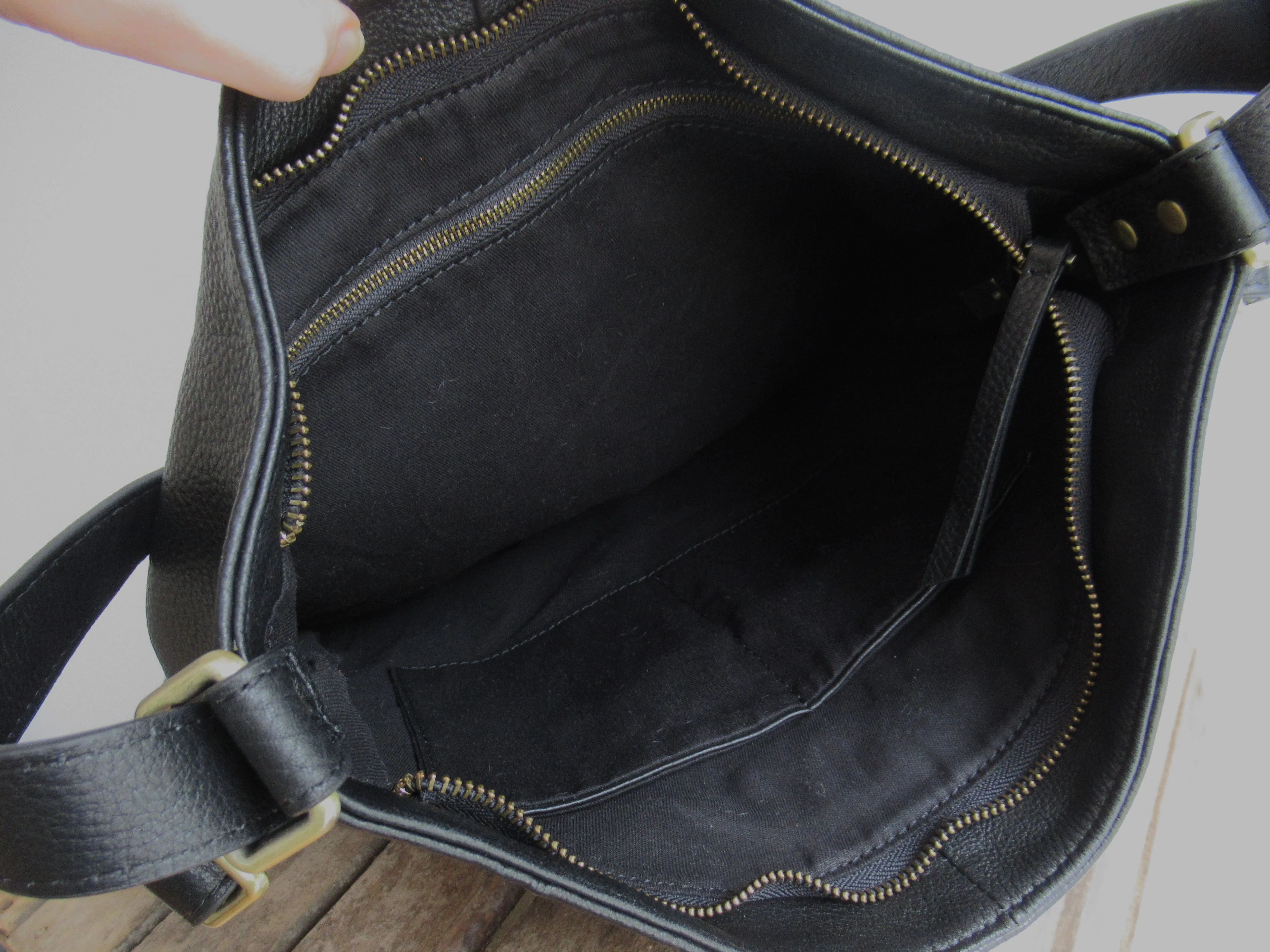 Convertible Leather Backpack in Black