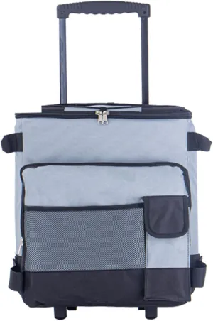 Cooler with Wheels,Rolling Cooler,43l Stability Wheeled Cooler, Deck Large Cooler On Wheels, Leak-Proof Insulated Coolers, Great for Travel, Groceries& More, Blue
