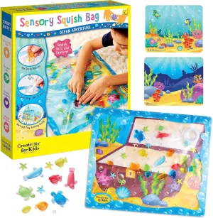 Creativity for Kids Sensory Squish Bag: Ocean Adventure - Toddler Sensory Mat, Calming Toys and Motor Skills Activities for Kids Ages 3-5 , Busy Board, Calm Down Corner Supplies