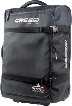 Cressi Carry-on Wheeled Bag, High-Capacity, Telescoping Handle, Heavy-Duty Structure – Piper, Black