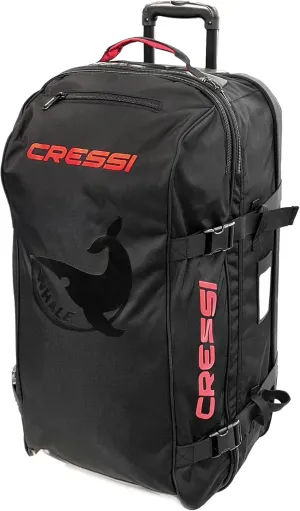 Cressi Heavy-Duty 140 Liters Wheeled Travel Bag - Adjustable Shoulder Strap - Equipment Protection for Outdoor Activities, Water Sport, Boating, Scuba Diving - Whale: Designed in Italy