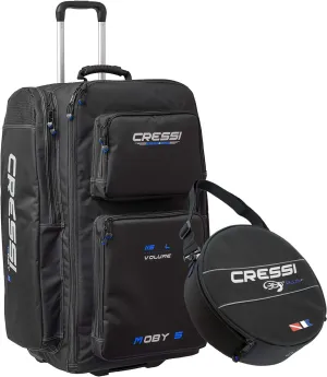 Cressi Strong Large Capacity Roller Luggage Bag 115L with Backpack Straps - Moby 5 designed in Italy