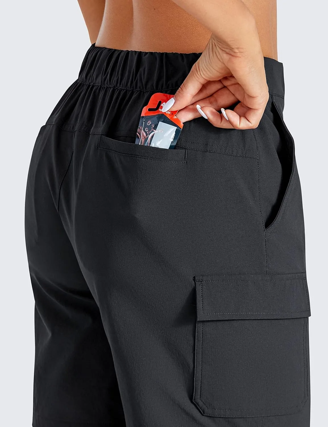 CRZ YOGA Stretch Hiking Cargo Shorts for Women 7'' - UPF 50  Waterproof Lightweight Summer Outdoor Golf Shorts with Pockets