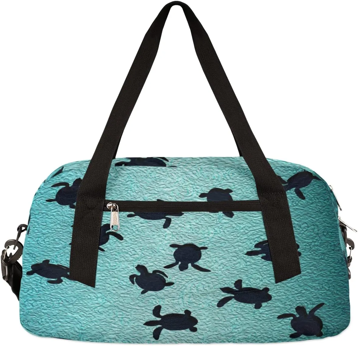 Cute Sea Turtle Kids Duffel Bag for Girls Boys Teens, Sea Turtle Oil Painting Dance Bag Overnight Small Duffel Bag Carry On Weekend Sports Gym Travel Bag for School Practice Gymnastics Ballet